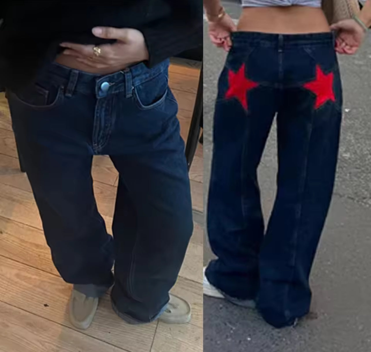 Femme jeans avec etoile