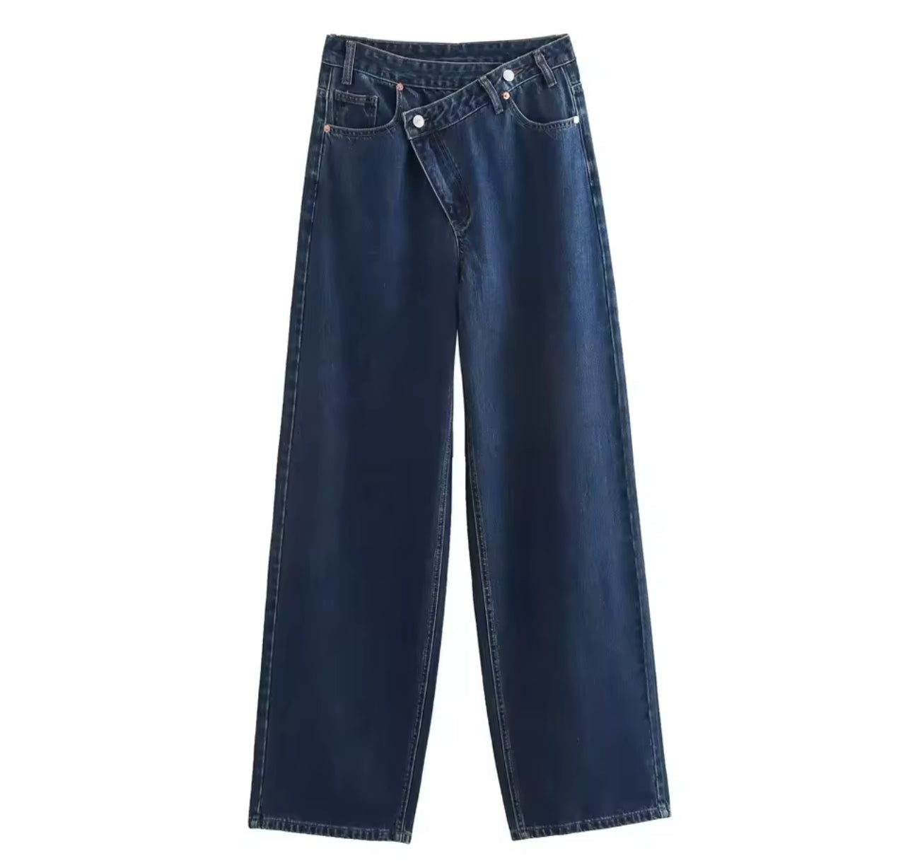 Femme jeans double fermeture