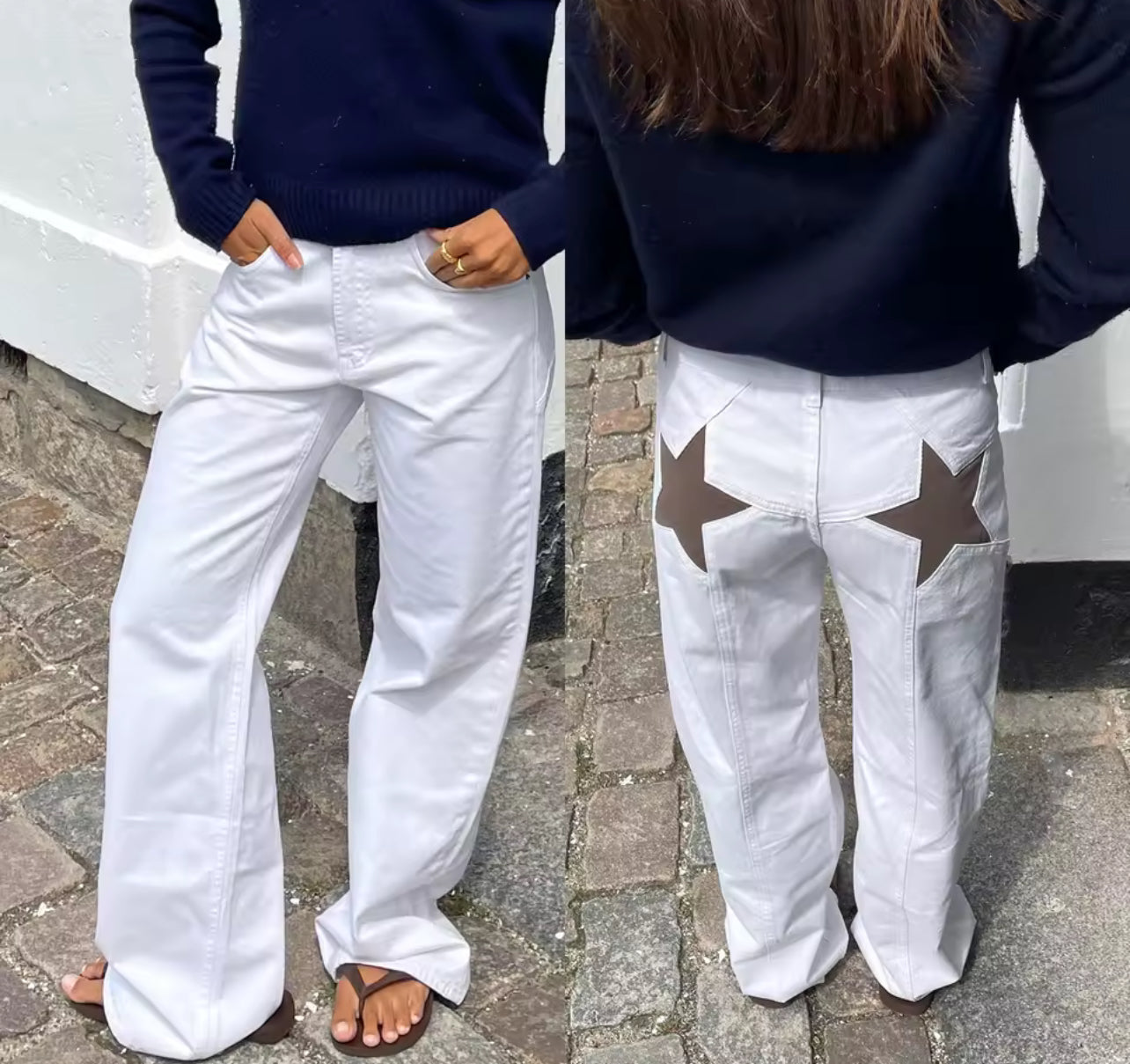 Femme jeans avec etoile