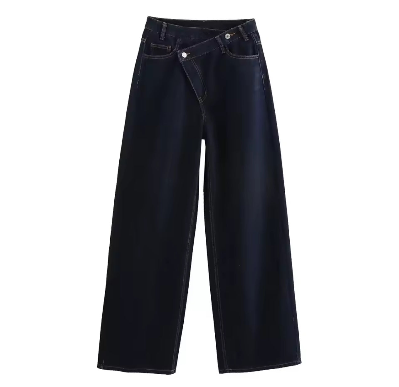 Femme jeans double fermeture