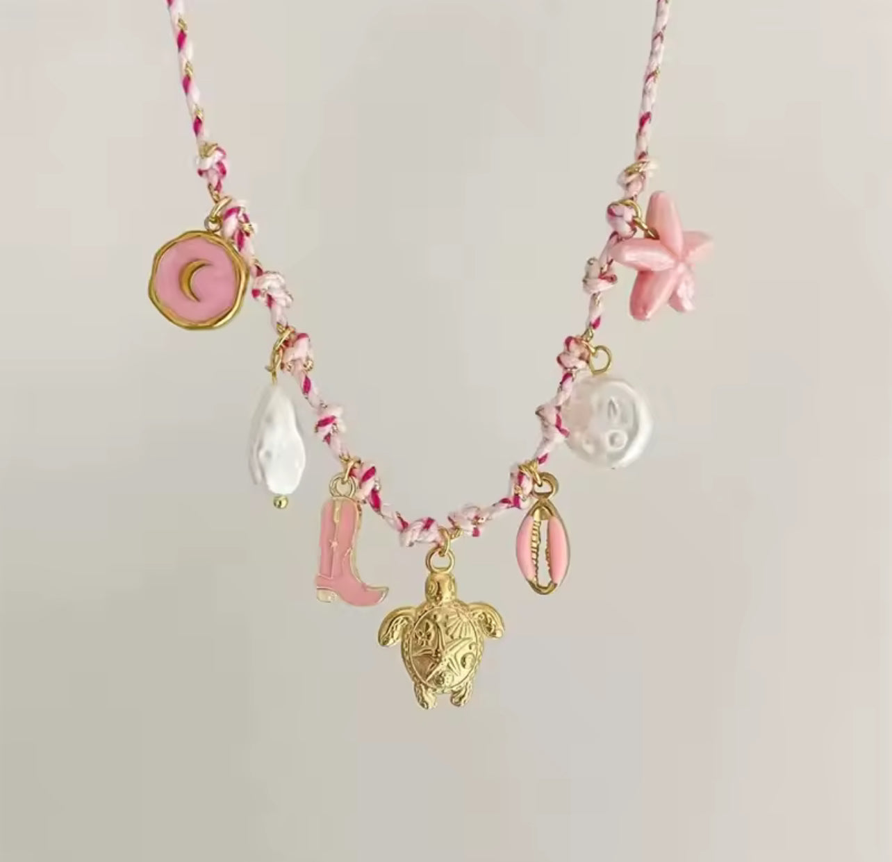 Bijoux collier andora rose 34