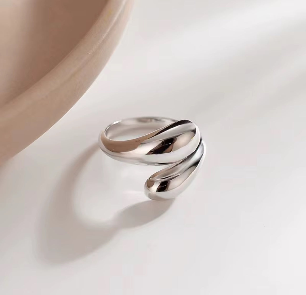 Bijoux Bague style jonc argenté 20