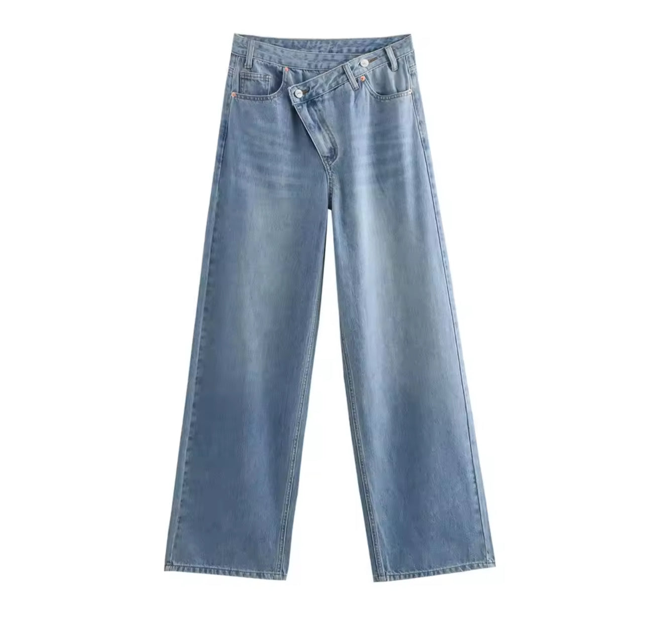 Femme jeans double fermeture