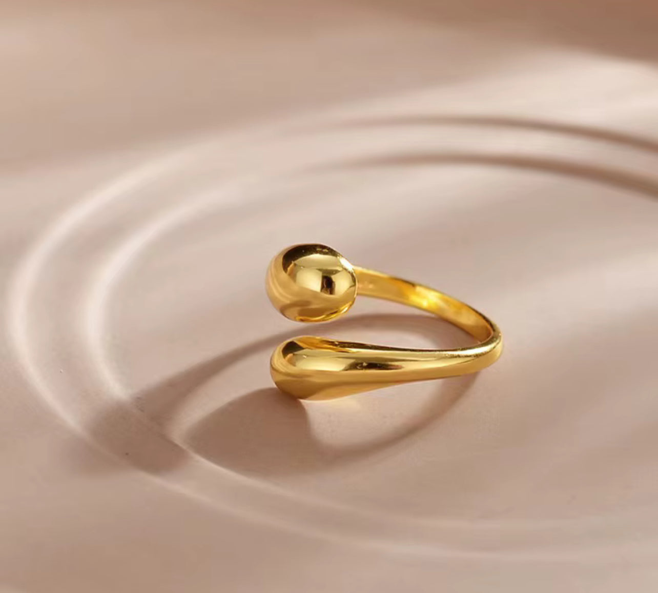 Bijoux bague style jonc doré 21