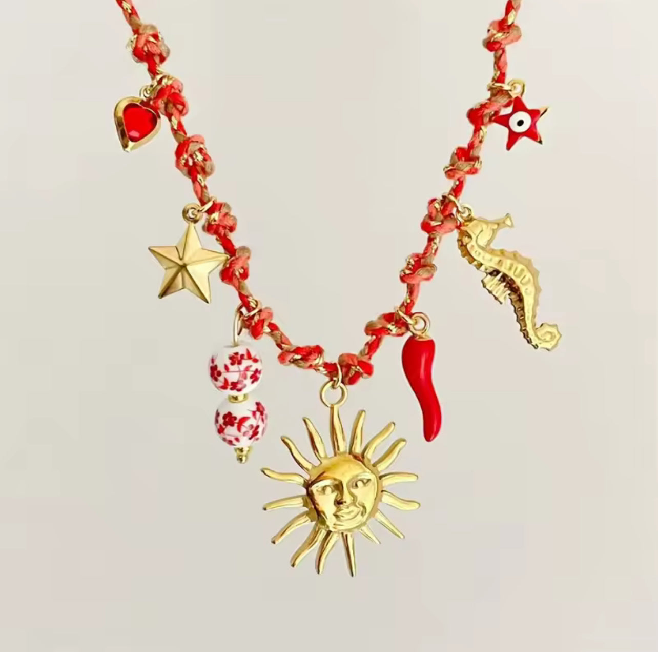 Bijoux collier andora rouge 35