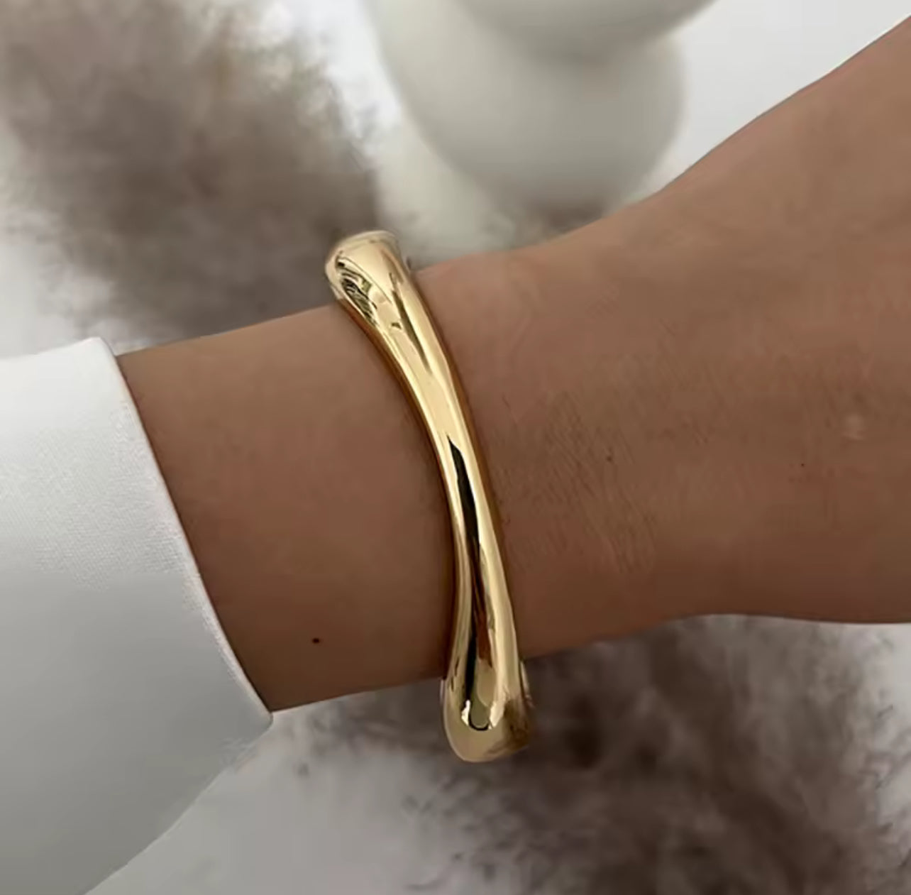 Bijoux bracelet jonc doré 13