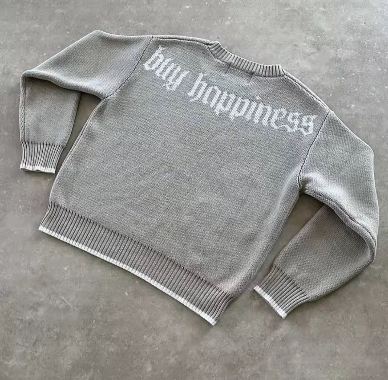 Homme pull y2k gris leo