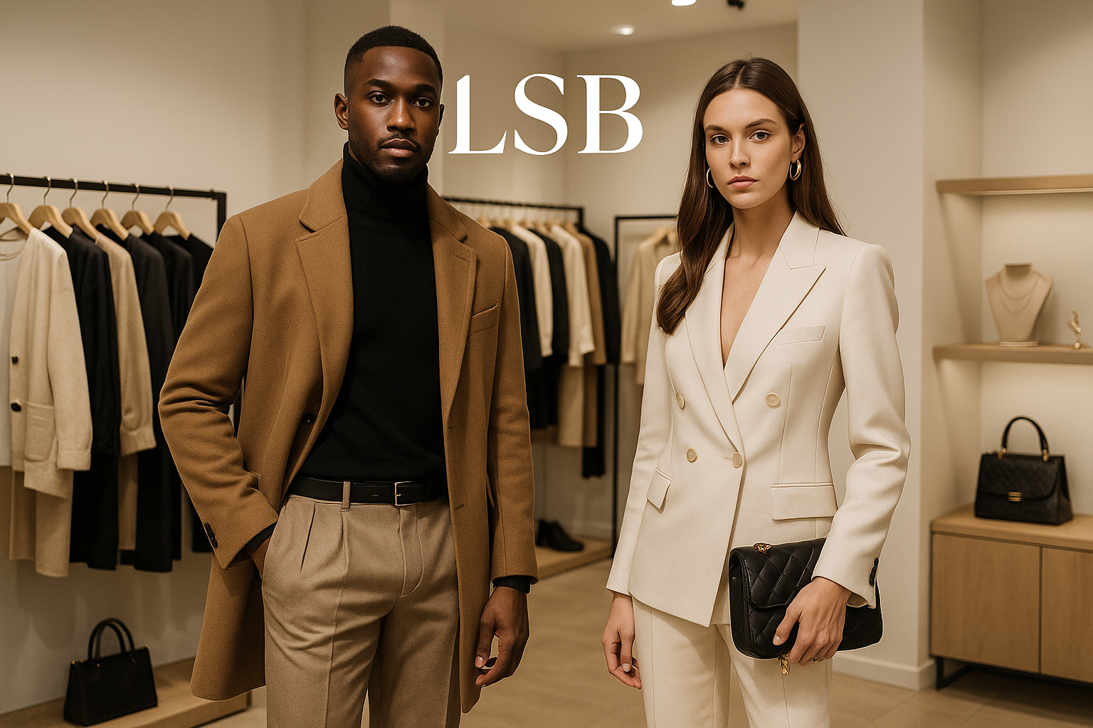 Salut je veux que tu me fasse une image pour le devant de ma boutique en ligne dit le hero je vends des habite et accessoire de femmes et homme il faut que ça rentre bien dans le thème le nom de la boutique est Lsb 